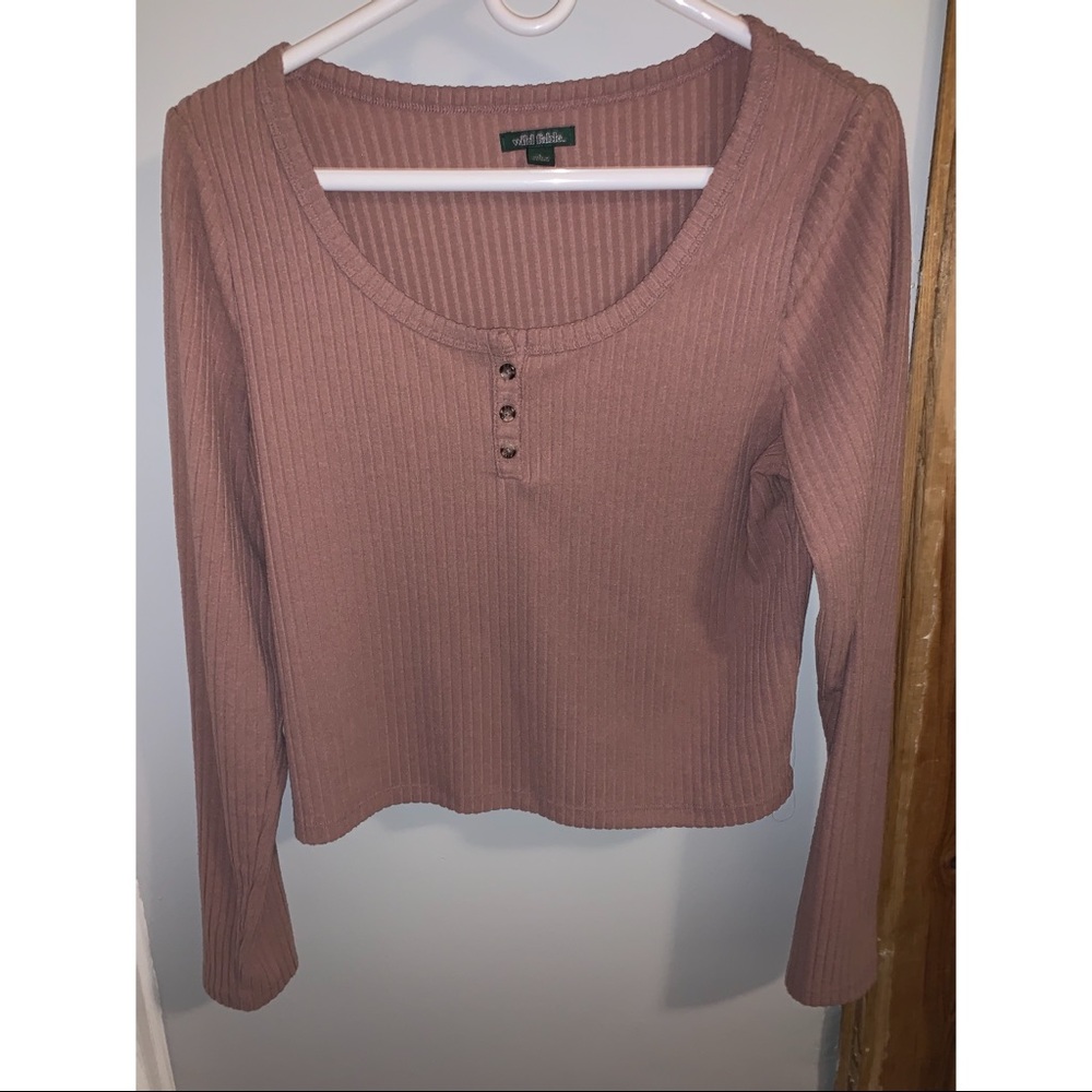 Wild Fable Cropped Long Sleeve Shirt